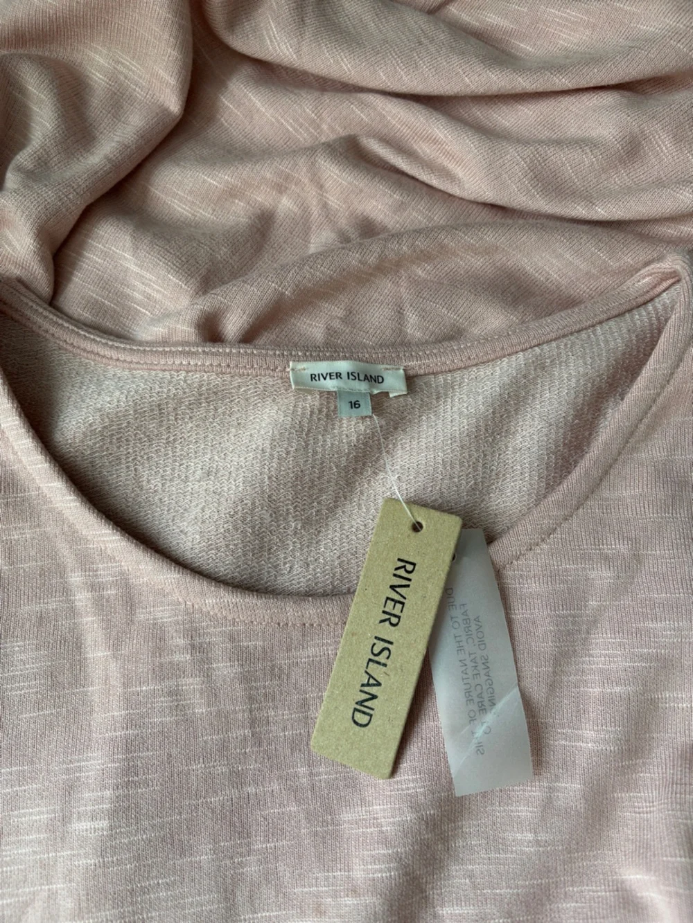 BNWT River Island Light Pink Ruched Side Midi Dress - Picture 5 of 5